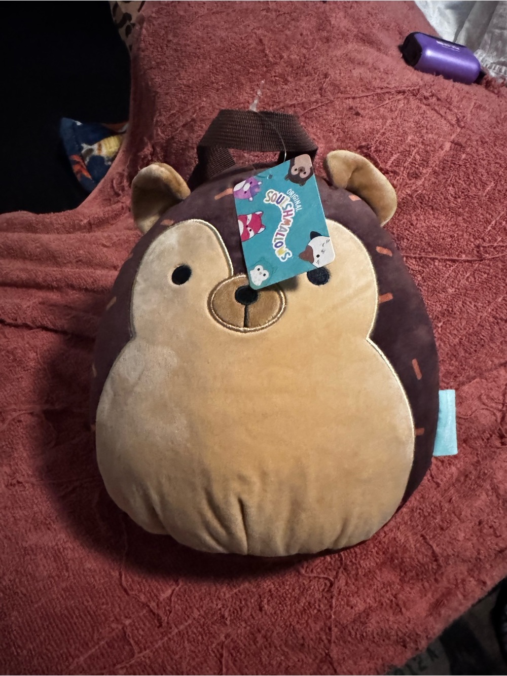 Squishmallows Plush Hedgehog Toy - Brown/Tan